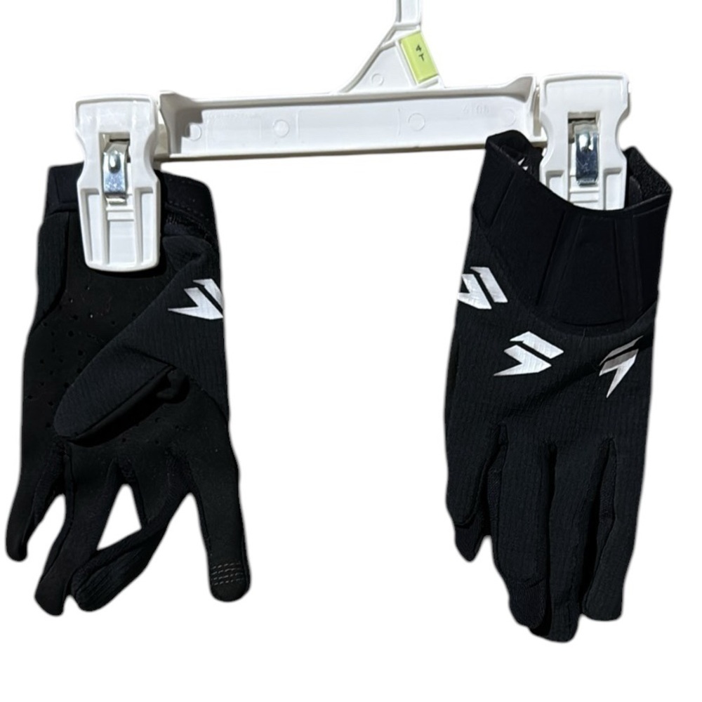 Youth Size- Shift‎ (brand) Black Cycle Gloves with White Accents​